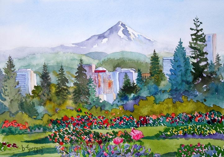 Portland, City Of Roses - Painting By Forrest Gallery