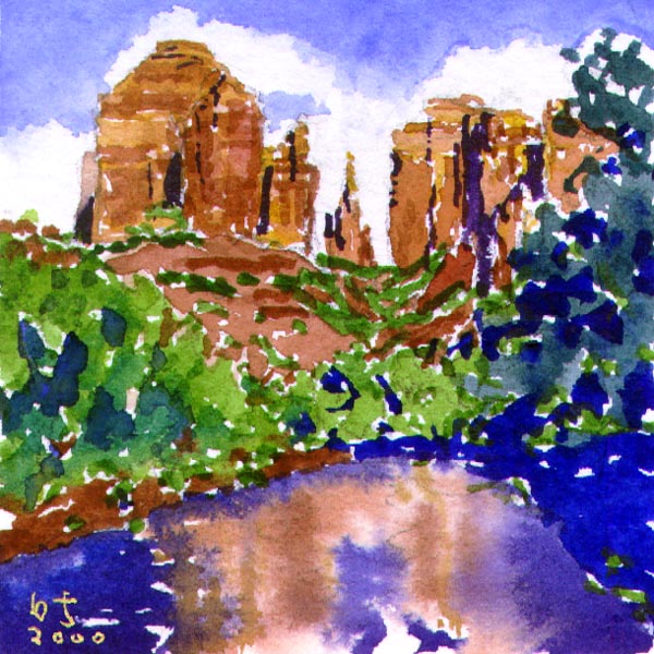 Cathedral Rock - Painting by Forrest Gallery