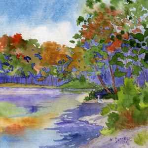 Creve Coeur Lake - Painting by Forrest Gallery