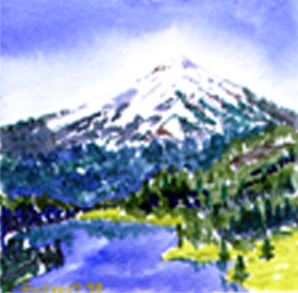 Mount Bachelor, Summer - Painting by Forrest Gallery
