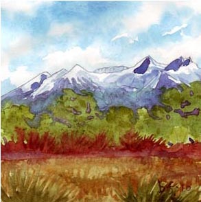Mt. Blanca - Painting by Forrest Gallery