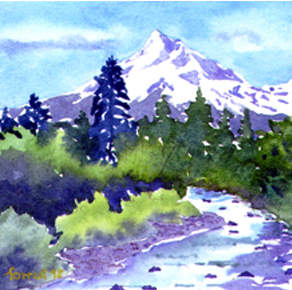 Mount Hood - Painting by Forrest Gallery