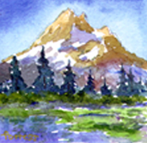Mount Jefferson - Painting by Forrest Gallery