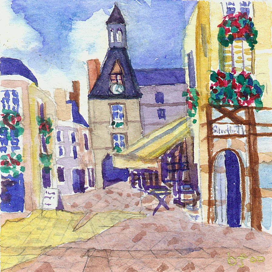 French Village - Painting by Forrest Gallery